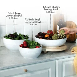 11.5-inch, Shallow Serving Bowl, white
