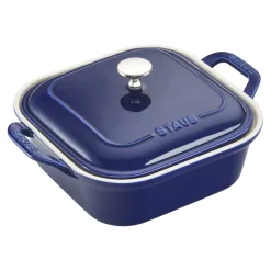 9-inch, Square, Covered Baking Dish, Dark Blue