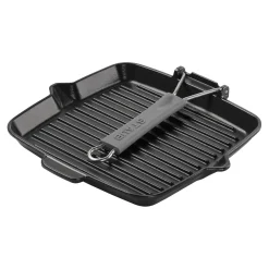 9.5-inch, Square, 9.5" Folding Grill, Black Matte
