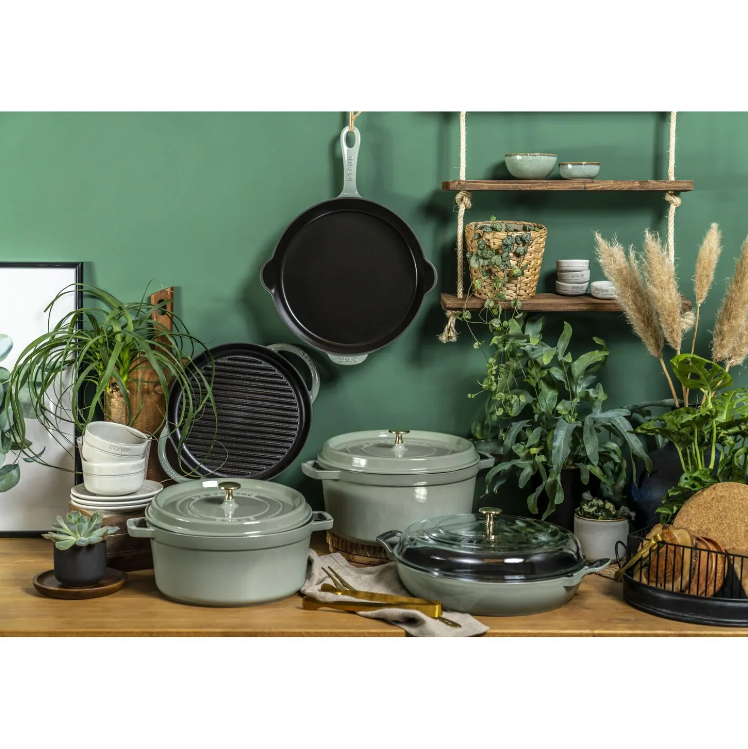 11-inch, Traditional Deep Skillet, Eucalyptus