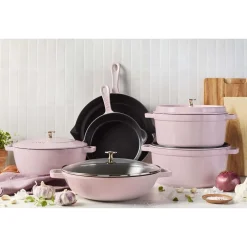 8.5-inch, Traditional Deep Skillet, Pink Peony