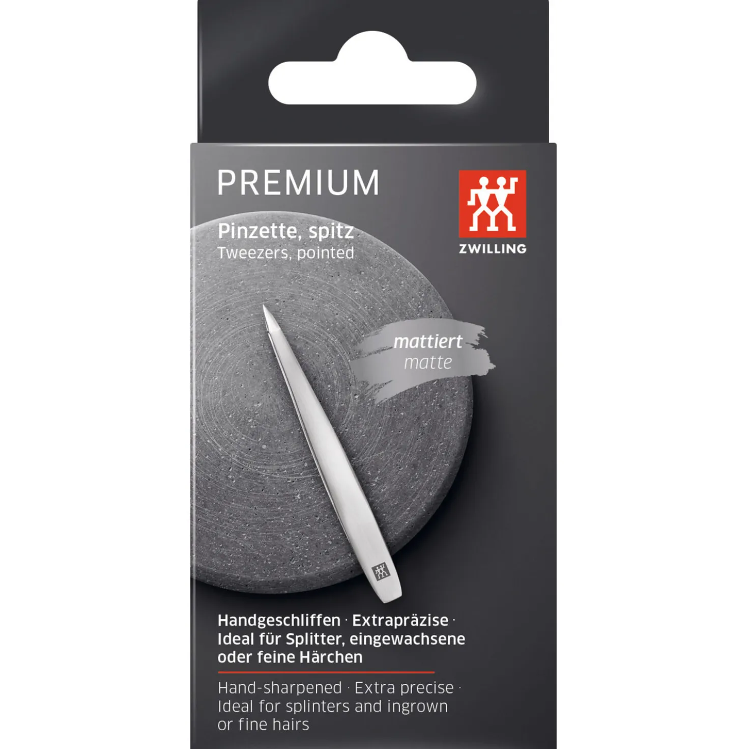 3.5-inch Tweezers - Stainless Steel Matt, Pointed