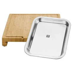 15.5-inch x 12-inch Cutting Board With Tray, Bamboo