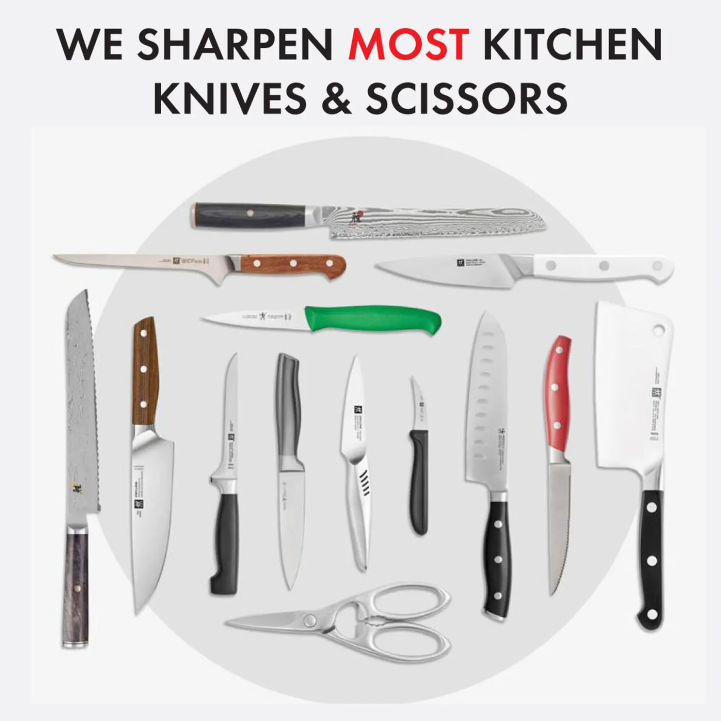 Knife Aid Professional knife sharpening by mail, 4 knives