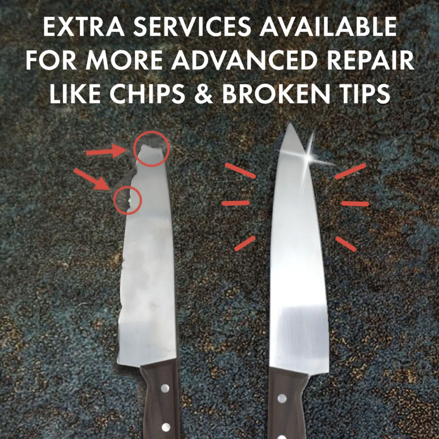 Knife Aid Professional knife sharpening by mail, 4 knives