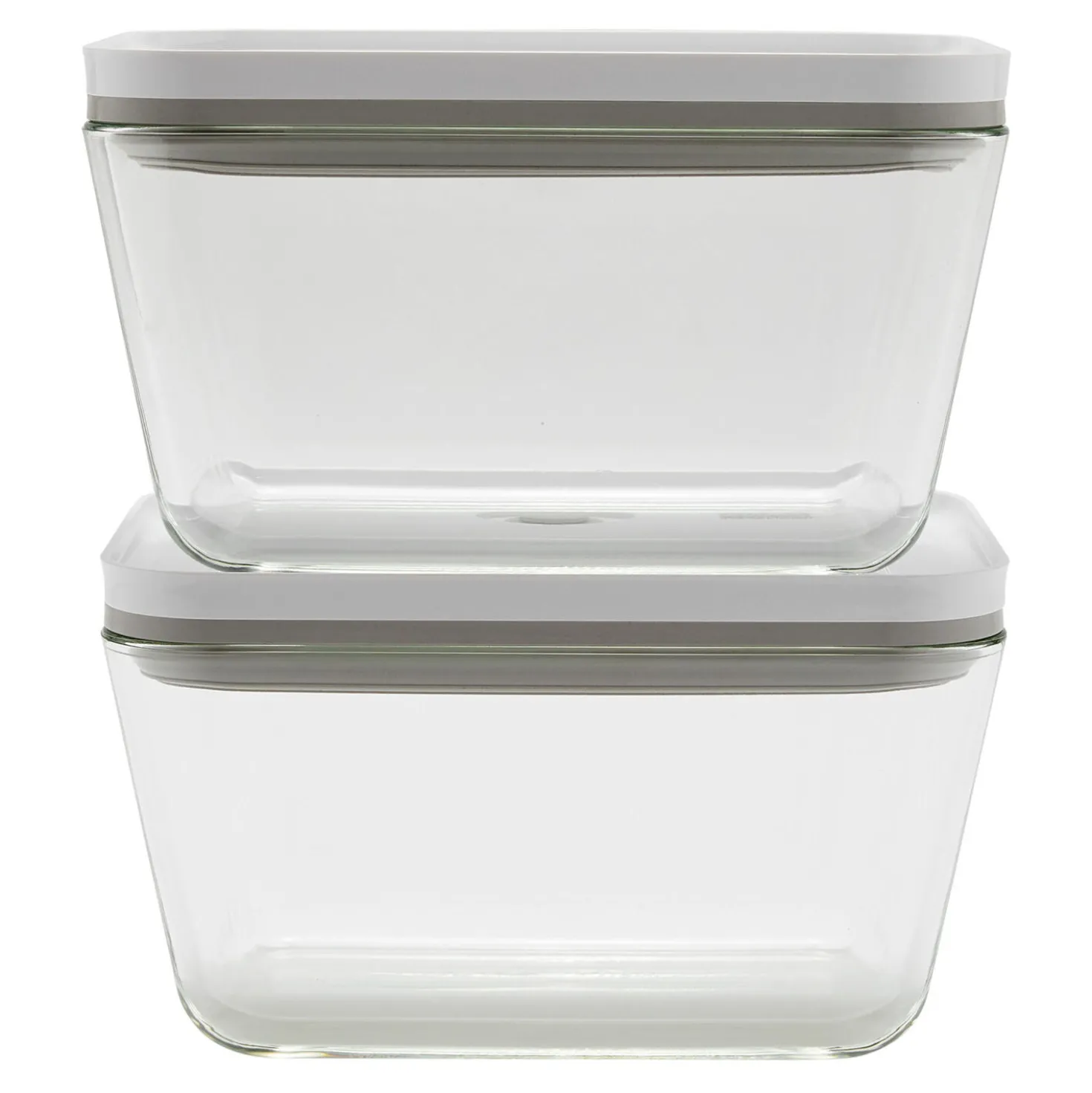 L / 2-pc, Large Vacuum Container, Glass, Grey