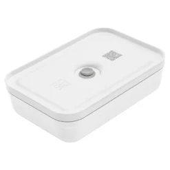 L Flat, Vacuum Lunch Box, Plastic, White-grey