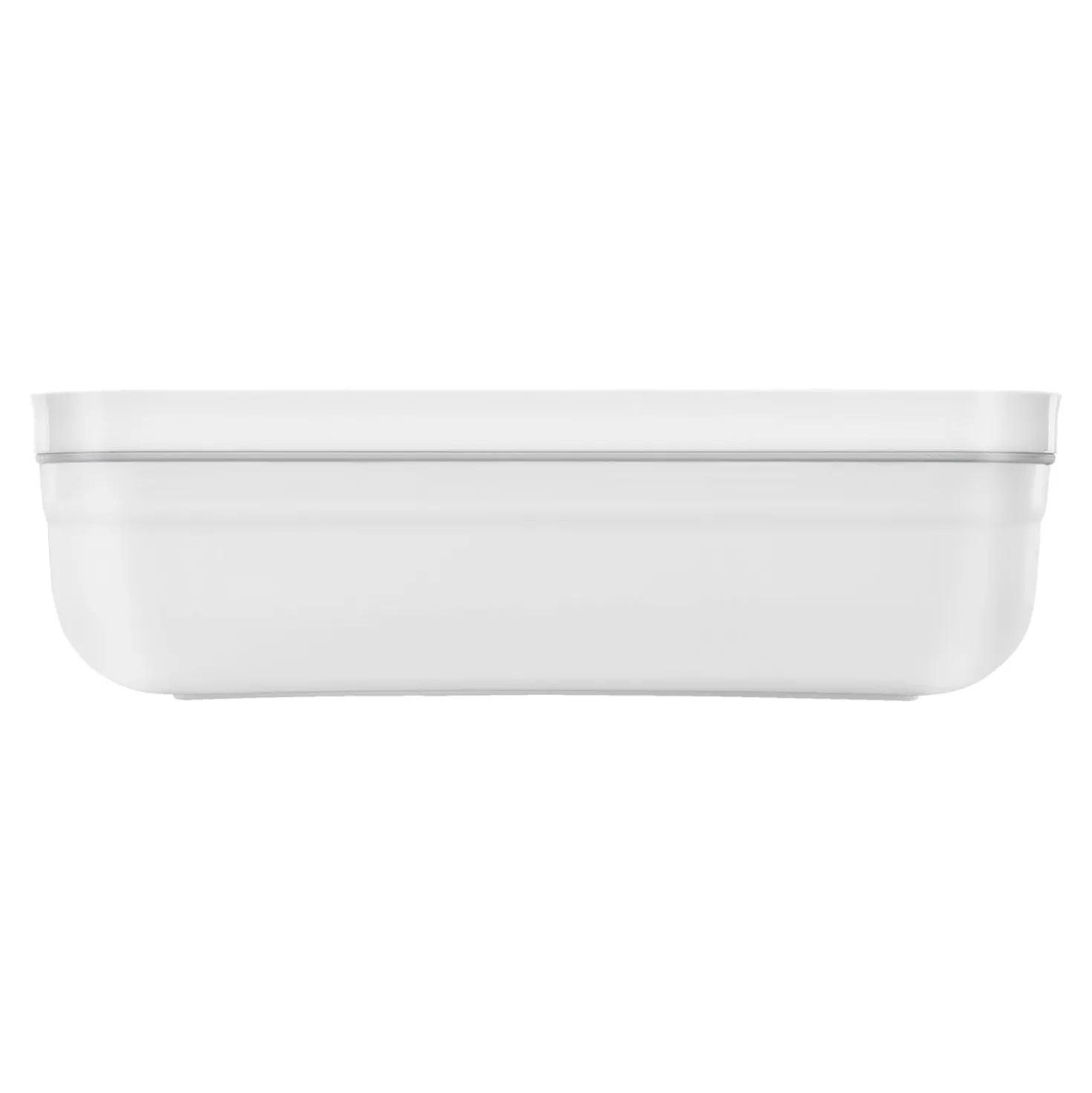 L Flat, Vacuum Lunch Box, Plastic, White-grey