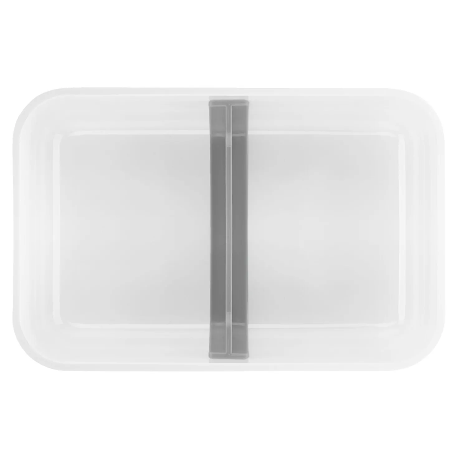 L Flat, Vacuum Lunch Box, Plastic, White-grey