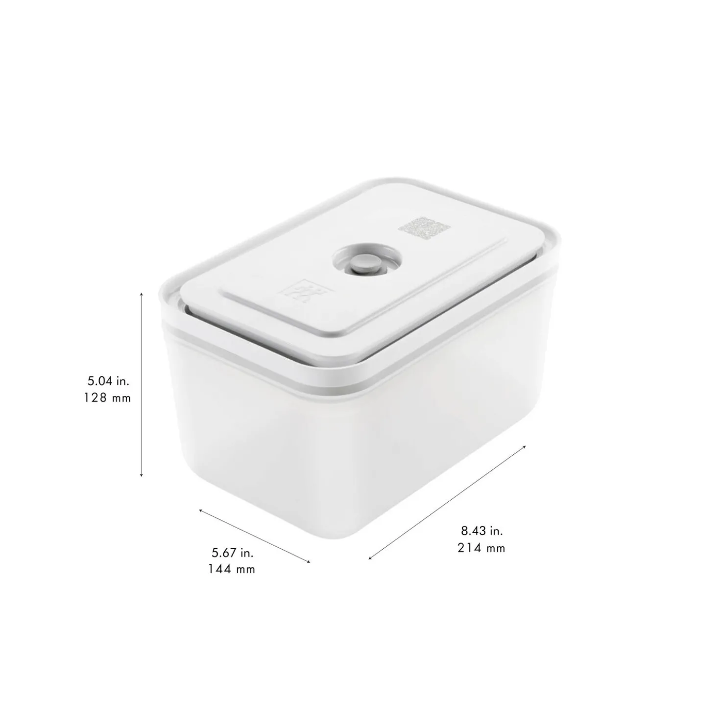 L, Vacuum Container, Plastic, Semitransparent-grey