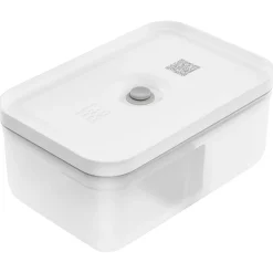 L, Vacuum Lunch Box, Plastic, Semitransparent-grey