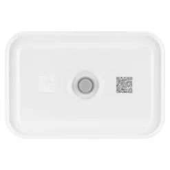 L, Vacuum Lunch Box, Plastic, Semitransparent-grey
