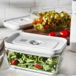 M / 2-pc, Medium Vacuum Container, Glass, Grey