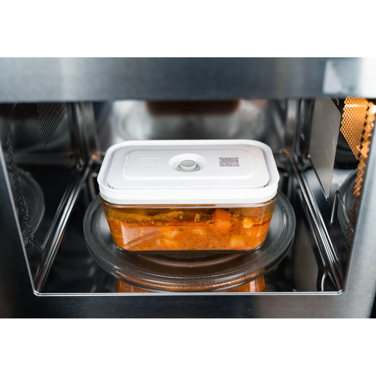 M / 2-pc, Medium Vacuum Container, Glass, Grey