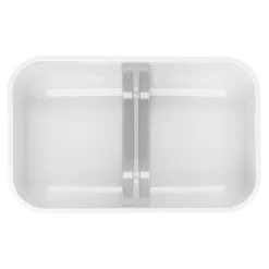 M, DINOS Vacuum Lunch Box, Plastic, White-grey