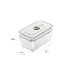 M, Vacuum Container, Glass, Grey