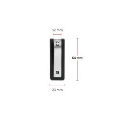 Nail Clippers With Nail Catch - Black Matt