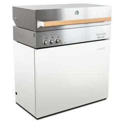 Natural gas grill, ivory-white