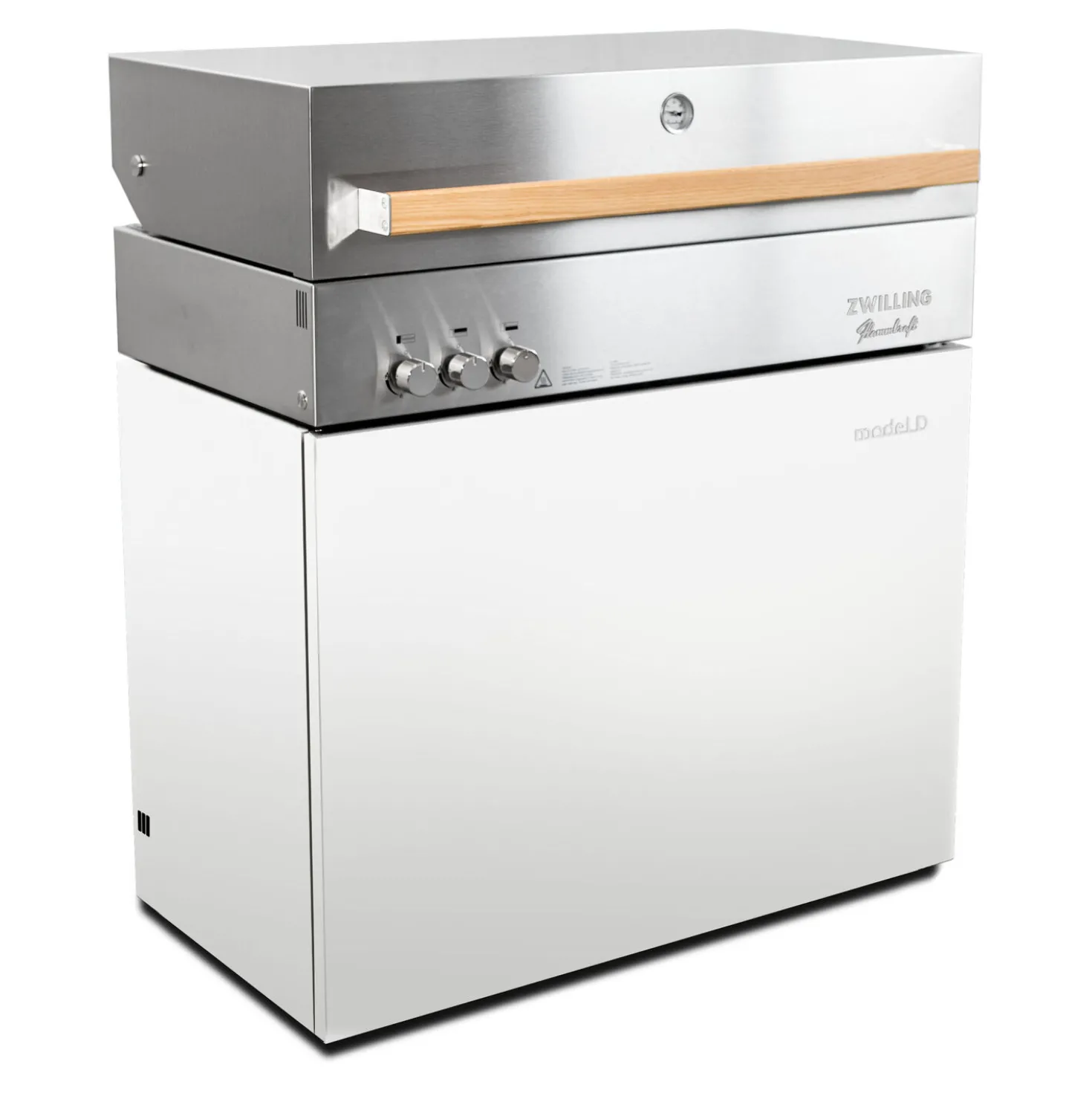 Natural gas grill, ivory-white