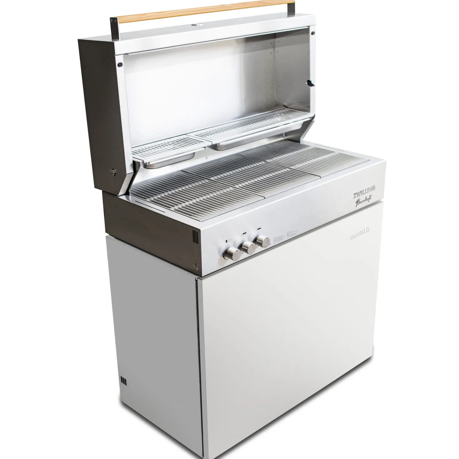 Natural gas grill, ivory-white