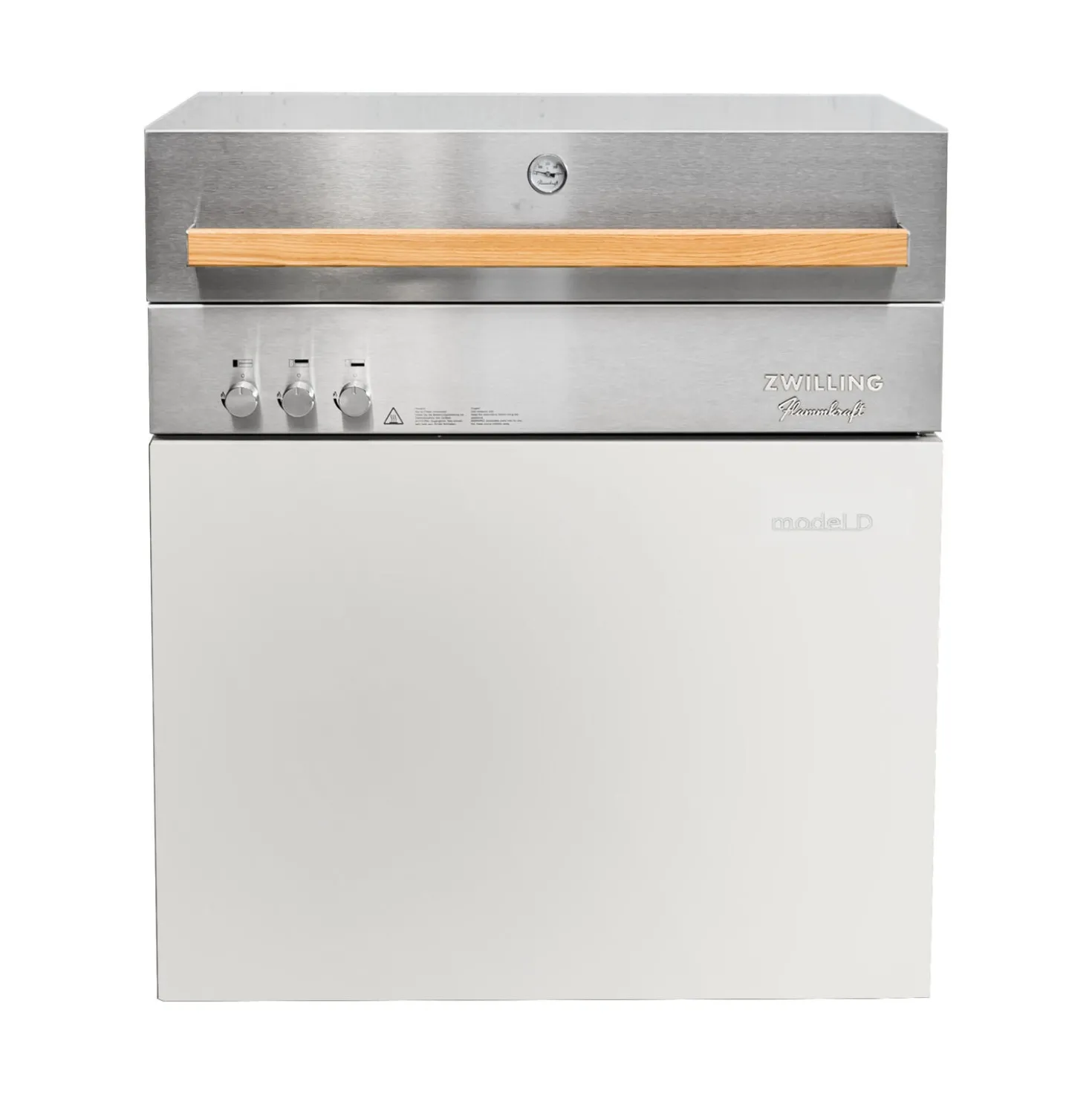 Natural gas grill, ivory-white