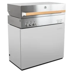 Natural gas grill, light grey