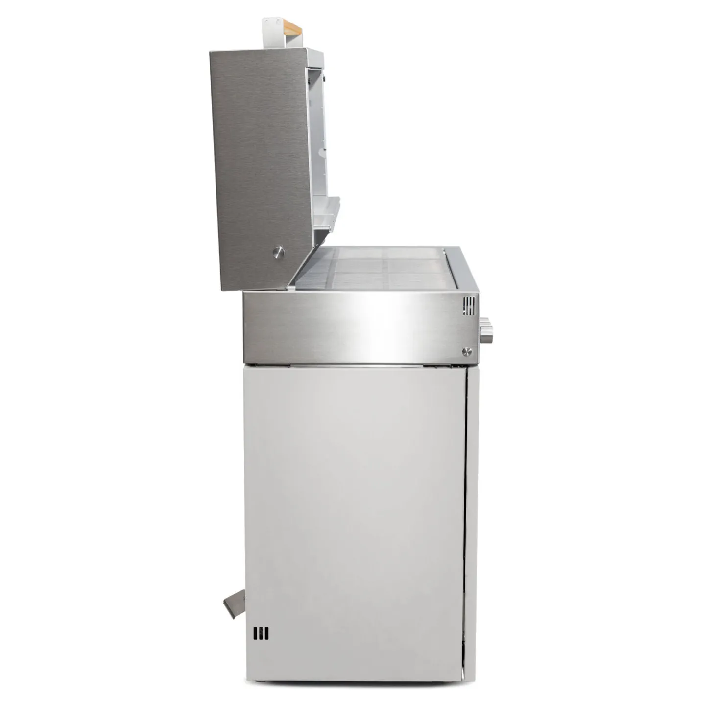 Natural gas grill, light grey