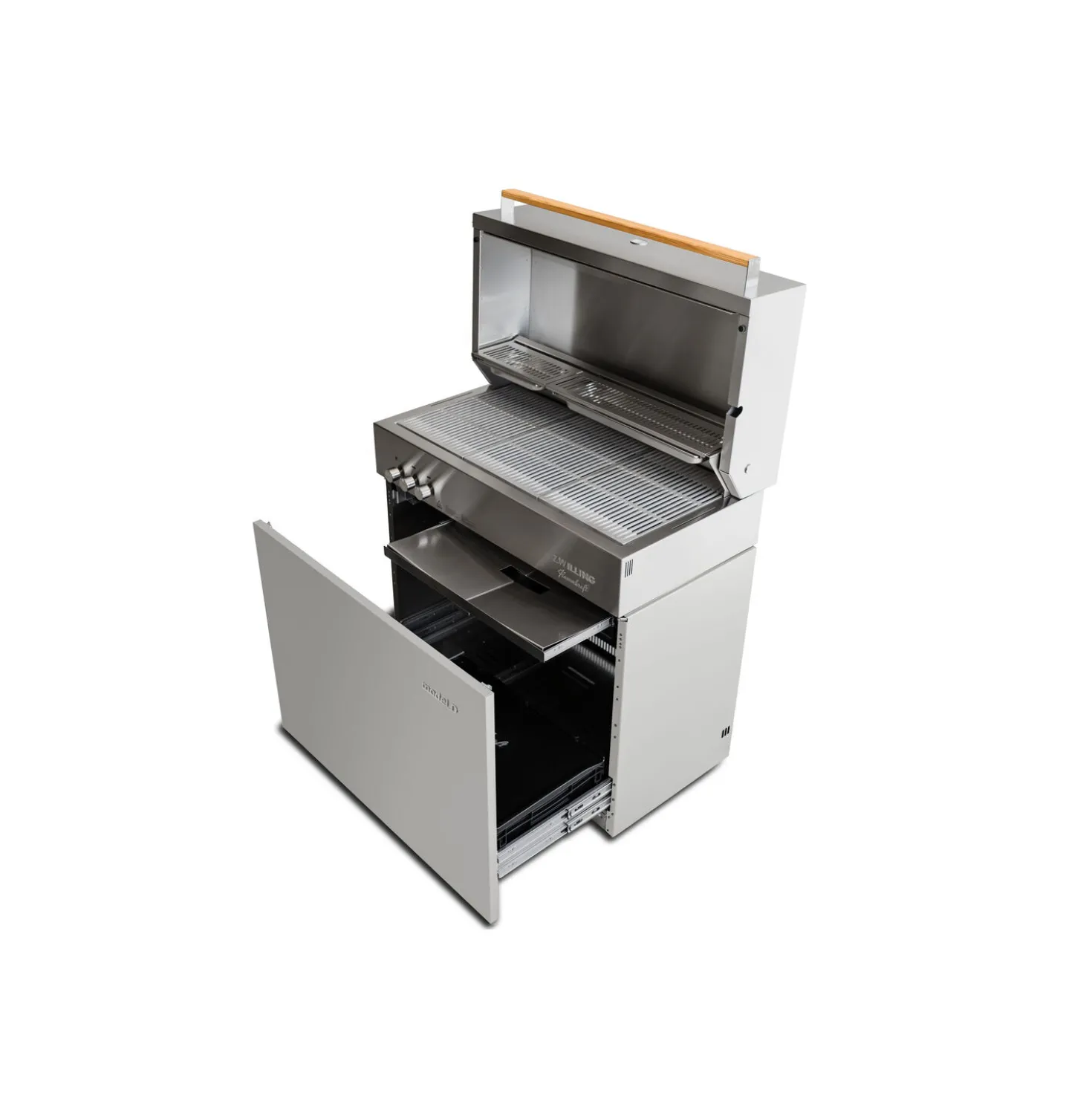 Natural gas grill, light grey