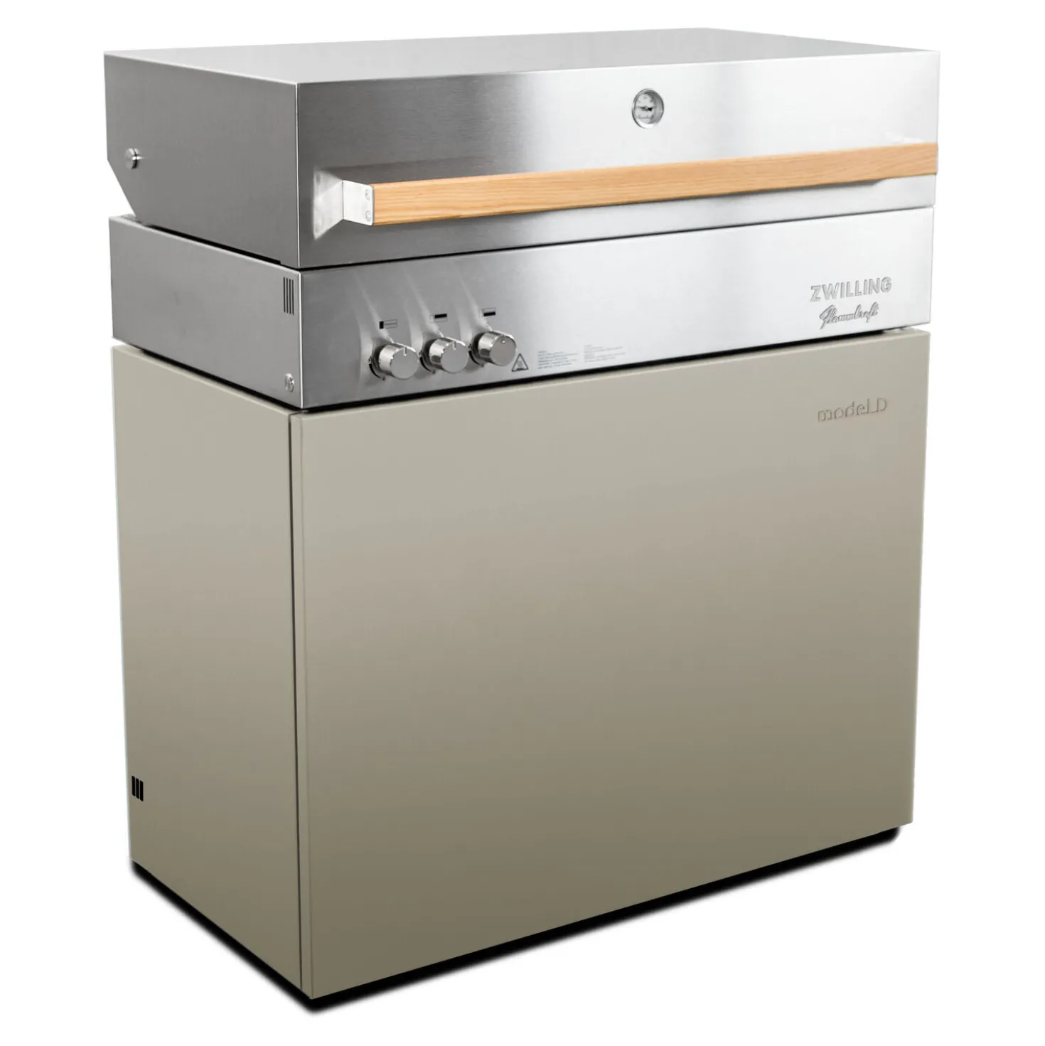 Natural gas grill, taupe