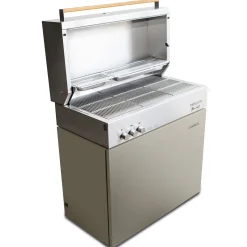 Natural gas grill, taupe