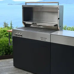 Natural gas grill, taupe