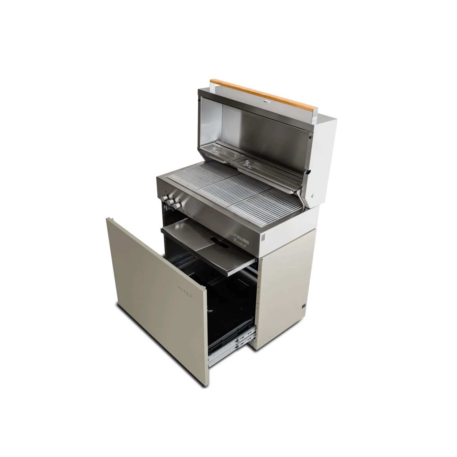 Natural gas grill, taupe