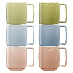 11.8-oz-/-6-pc Macaron Coffee/Tea Mugs