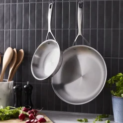 2-pc, 18/10 Stainless Steel, Frying Pan Set