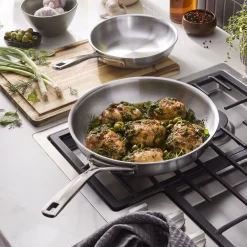 2-pc, 18/10 Stainless Steel, Frying Pan Set