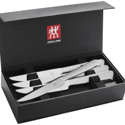8-pc, 18/10 Stainless Steel Porterhouse Steak Knife Set In Black Presentation Box