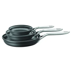 3-pc, Aluminum Hard Anodized Fry Pan Set