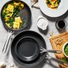 3-pc, Aluminum Hard Anodized Fry Pan Set