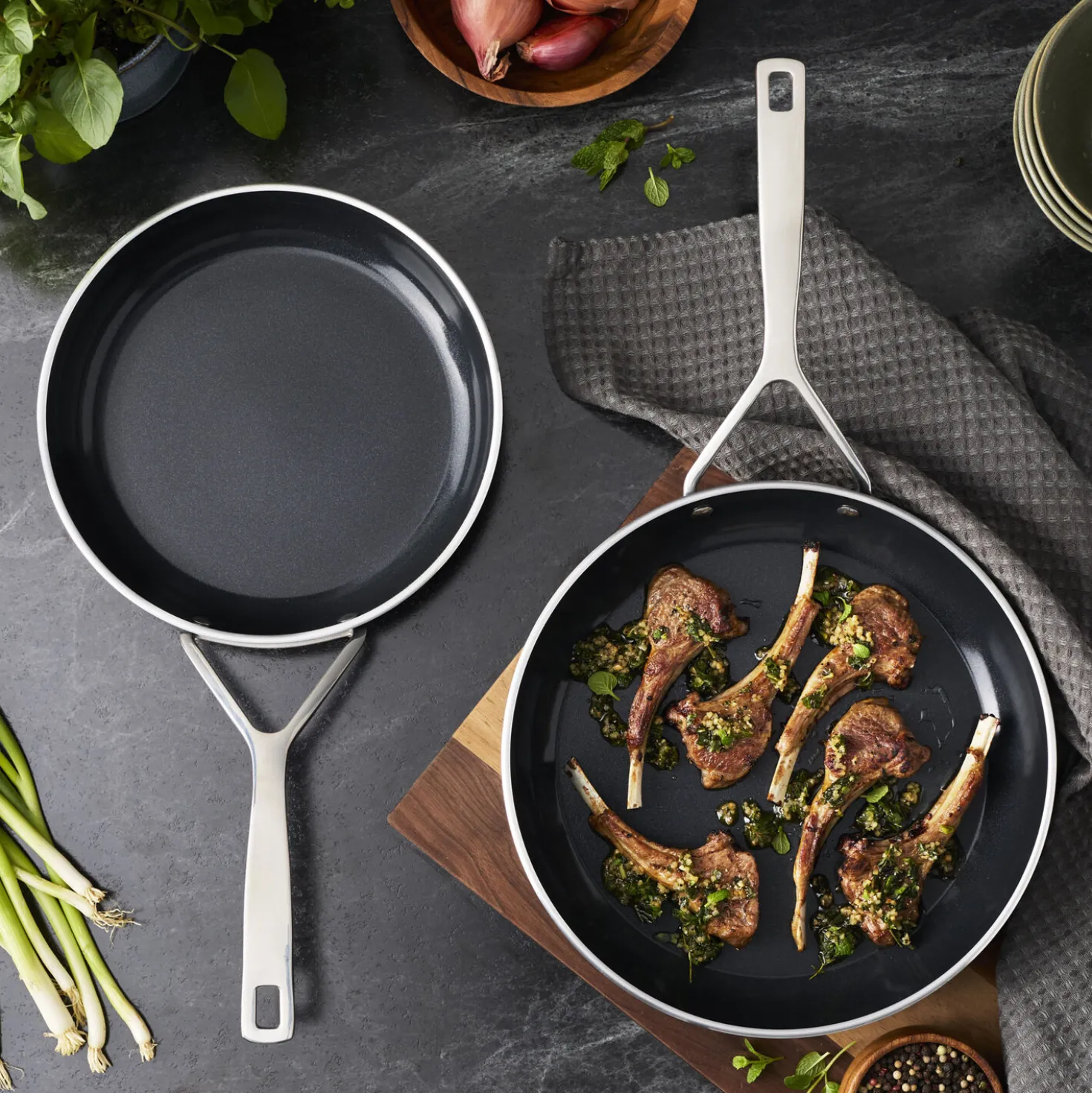 2-pc, Aluminum, Non-stick, Frying Pan Set