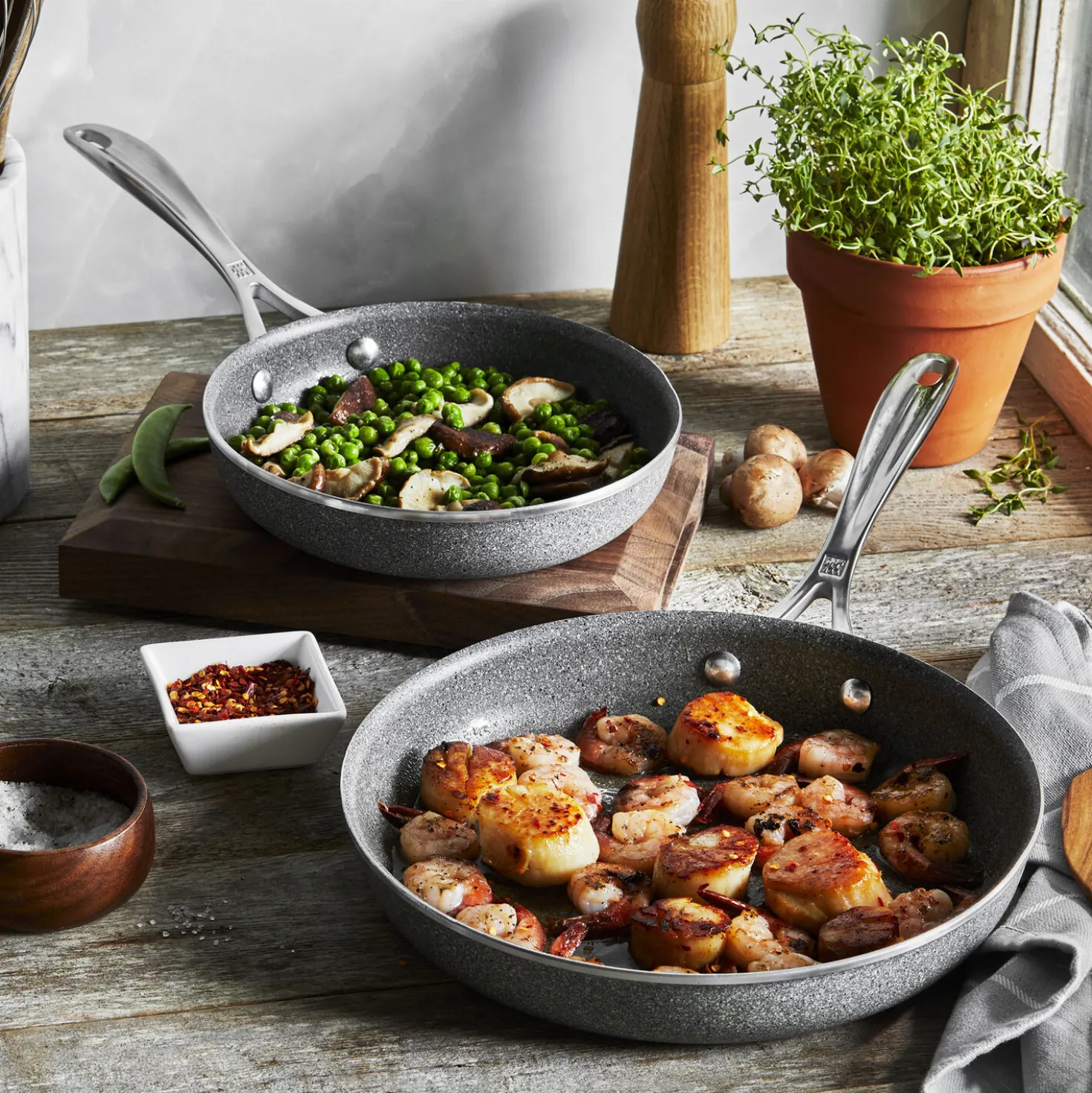 2-pc, Aluminum, Non-stick, Frying Pan Set