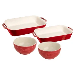 4-pc, Baking And Bowl Set, Cherry