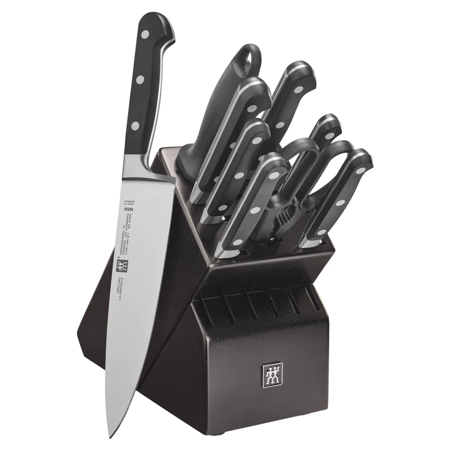 10-pc, Block Set with Black Rubberwood Block