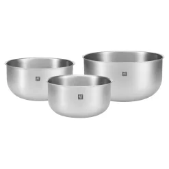 3-pc, Bowl set, silver
