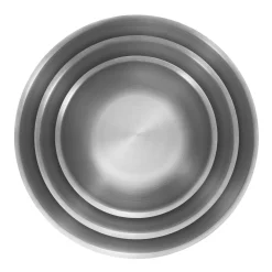 3-pc, Bowl set, silver