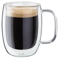 2-pc Double Espresso Glass Mug Set, Double Wall
