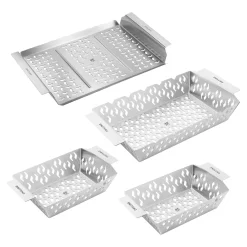 4-pc Grill Basket Set, Stainless Steel