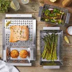 4-pc Grill Basket Set, Stainless Steel