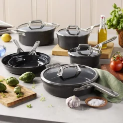 10-pc, Hard Anodized Ceramic Nonstick Cookware Set