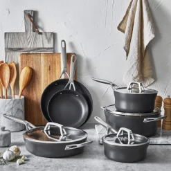 10-pc, Hard Anodized Nonstick Cookware Set