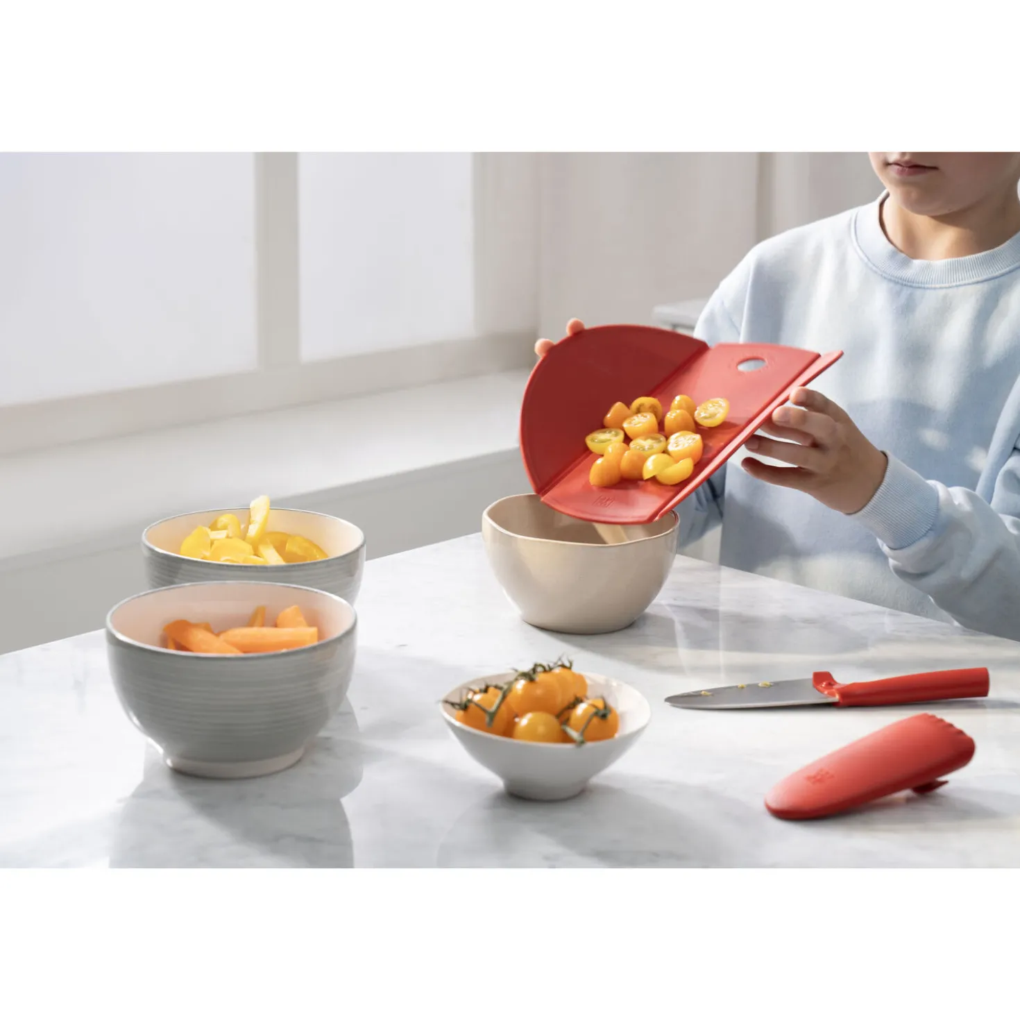 2-pc, Knife And Foldable Cutting Board Set